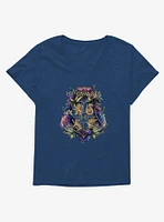 Harry Potter Hogwarts Crest Floral Wreath Girls T-Shirt Plus