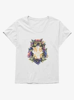 Harry Potter Hogwarts Crest Floral Wreath Girls T-Shirt Plus