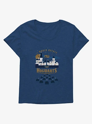 Harry Potter Rather Be At Hogwarts Girls T-Shirt Plus