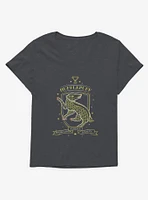 Harry Potter Sketched Hufflepuff Crest Girls T-Shirt Plus