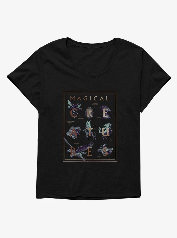 Harry Potter Textbook Magical Creatures Girls T-Shirt Plus