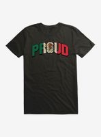 Mexican And Proud Flag Script T-Shirt