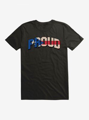 Puerto Rican And Proud Flag Script T-Shirt