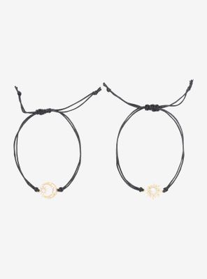 Sun & Moon Opalescent Best Friend Cord Bracelet Set