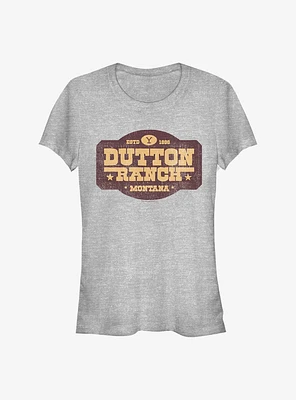 Yellowstone Dutton Ranch Distressed Sign Girls T-Shirt