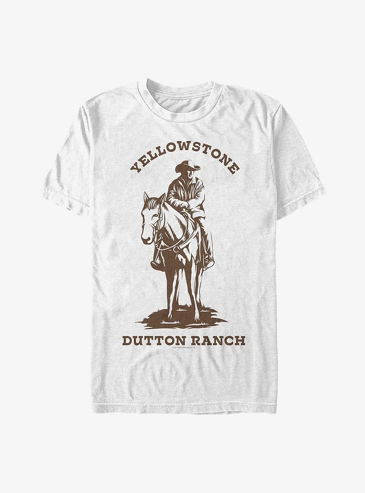 Yellowstone Man On Horse Brown T-Shirt