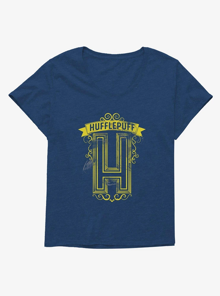 Harry Potter Hufflepuff Initial Girls T-Shirt Plus