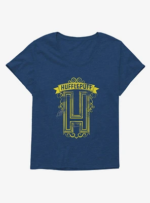 Harry Potter Hufflepuff Initial Girls T-Shirt Plus