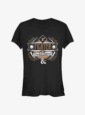 Dungeons And Dragons Fighter Label Girls T-Shirt