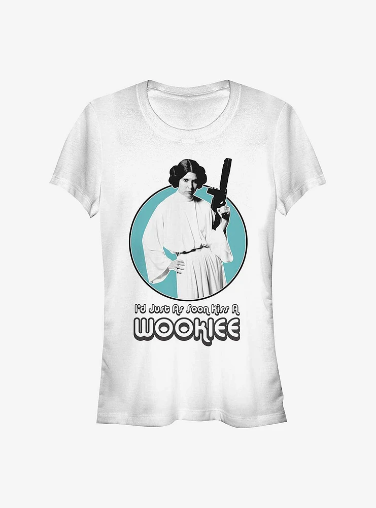 Star Wars Kiss A Wookiee Leia Girls T-Shirt