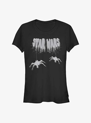 Star Wars Spooky Spiders X-Wing Logo Girls T-Shirt