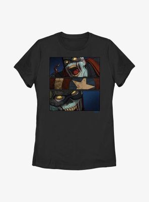 Marvel What If...? Zombie Cap Panels Womens T-Shirt