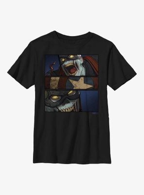 Marvel What If...? Zombie Cap Panels Youth T-Shirt