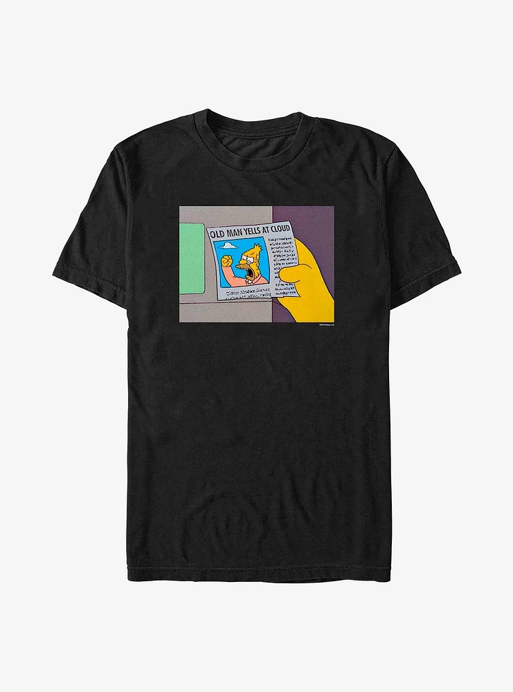 The Simpsons Grandpa Old Man Yells At Clouds Article T-Shirt