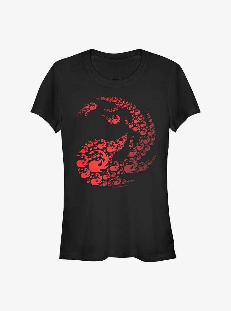 Magic The Gathering Red Mana Icon Symbol Girls T-Shirt