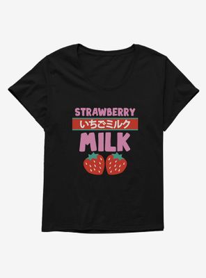 Strawberry Milk Berries Womens T-Shirt Plus