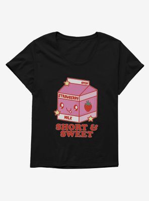 Strawberry Milk Short Sweet Womens T-Shirt Plus