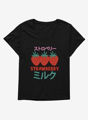 Strawberry Milk Three Berries Womens T-Shirt Plus