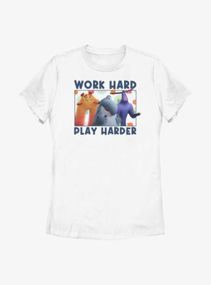 Disney Pixar Monsters At Work Play Hard Womens T-Shirt