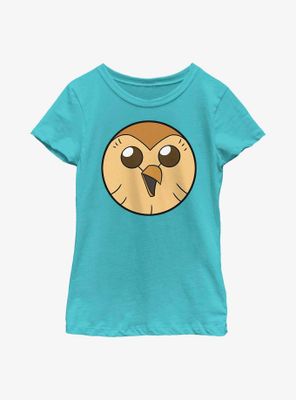 Disney The Owl House Hooty Face Solid Youth Girls T-Shirt