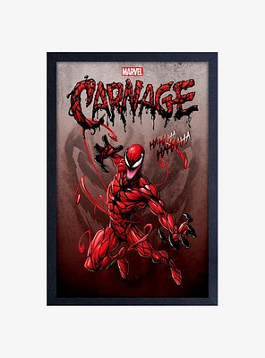 Marvel Venom Carnage Ha Ha Ha Framed Wood Wall Art