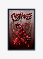 Marvel Venom Carnage Ha Ha Ha Framed Wood Wall Art