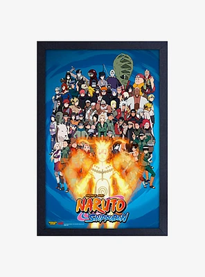 Naruto Group Of Characters Framed Wood Wall Art