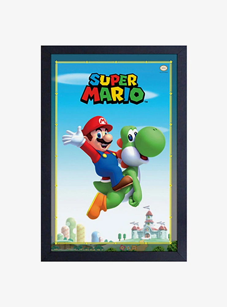 Nintendo Mario Yoshi Framed Wood Wall Art