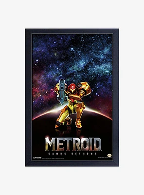 Nintendo Metroid Samus Returns Framed Wood Wall Art