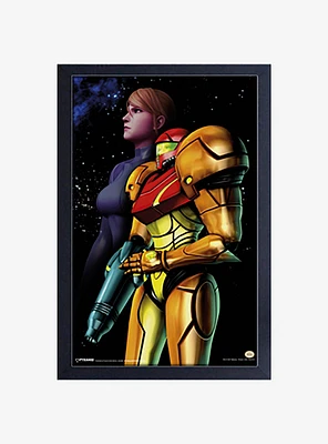 Nintendo Metroid Samus Space Framed Wood Wall Art