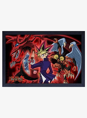 Yu-Gi-Oh Yami With Monsters Framed Wood Wall Art