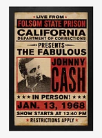 Johnny Cash Folsom State In Person Framed Wood Wall Art