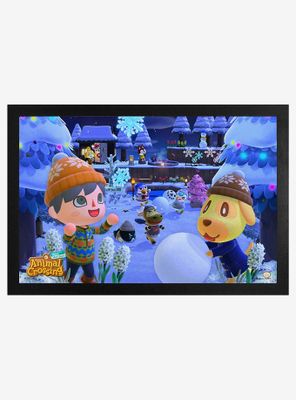 Animal Crossing New Horizons Winter Framed Wood Wall Art