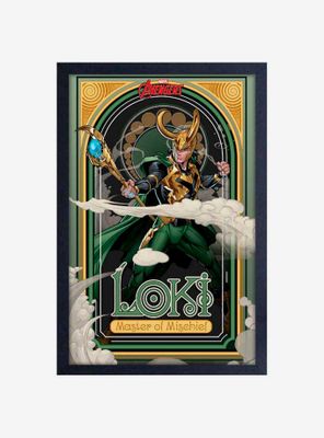 Marvel Loki Master Of Mischief Framed Wood Wall Art