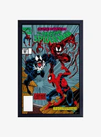 Marvel Spiderman Venom Carnage Comic Framed Wood Wall Art
