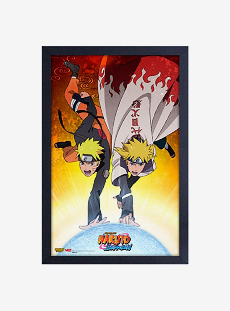 Naruto Duo Ball Framed Wood Wall Art