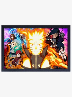 Naruto Fire Power Framed Wood Wall Art