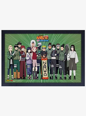 Naruto Group Lineup Framed Wood Wall Art