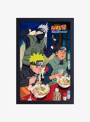 Naruto Ramen Time Framed Wood Wall Art