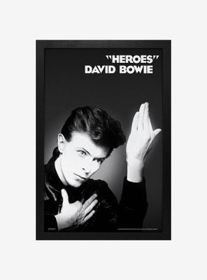 David Bowie Heroes Framed Wood Wall Art