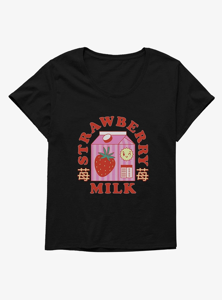 Strawberry Milk Sun Berries Girls T-Shirt Plus