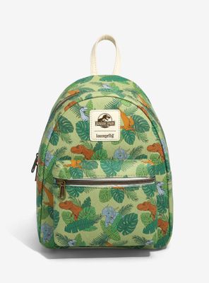 Loungefly Jurassic Park Dinosaur Foliage Mini Backpack