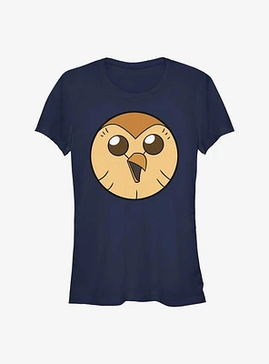 Disney's The Owl House Hooty Face Solid Girls T-Shirt