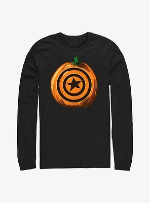 Marvel Captain America Pumpkin Logo Long-Sleeve T-Shirt