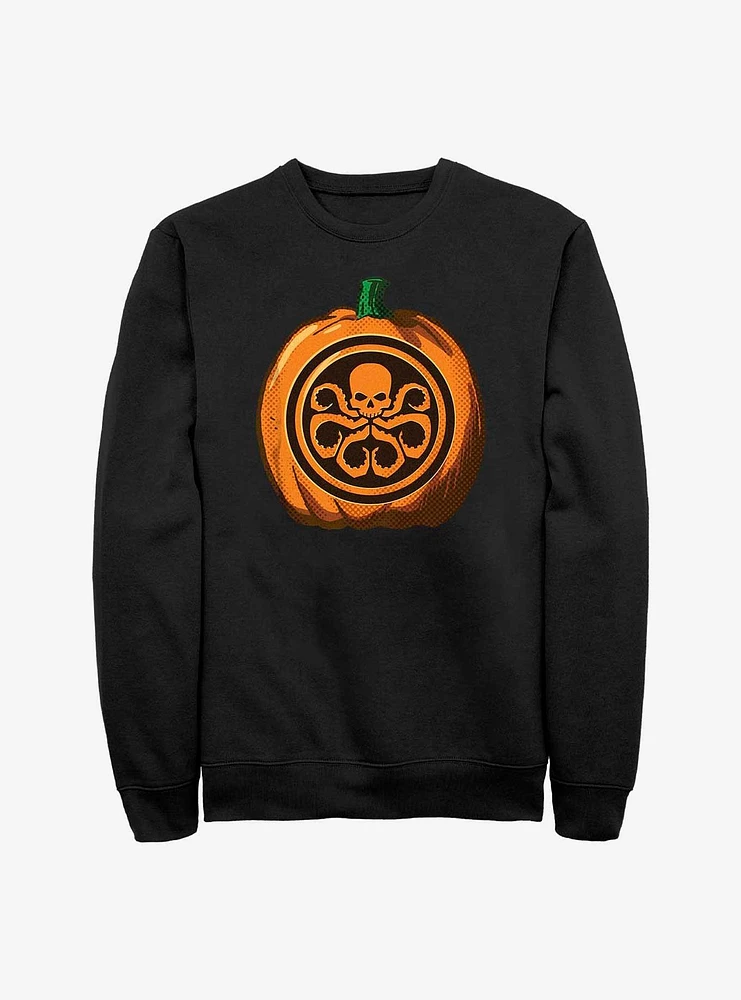 Marvel Hydra Skull Pumpkin Logo Sweatshirt