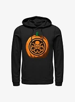 Marvel Hydra Skull Pumpkin Logo Hoodie