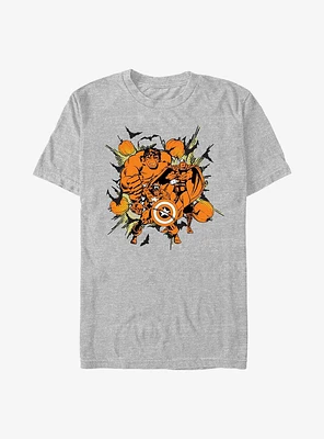 Marvel Captain America, Hulk & Thor Pumpkins T-Shirt