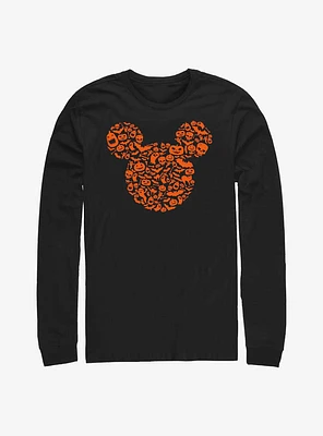 Disney Mickey Mouse Ears Halloween Icons Long-Sleeve T-Shirt