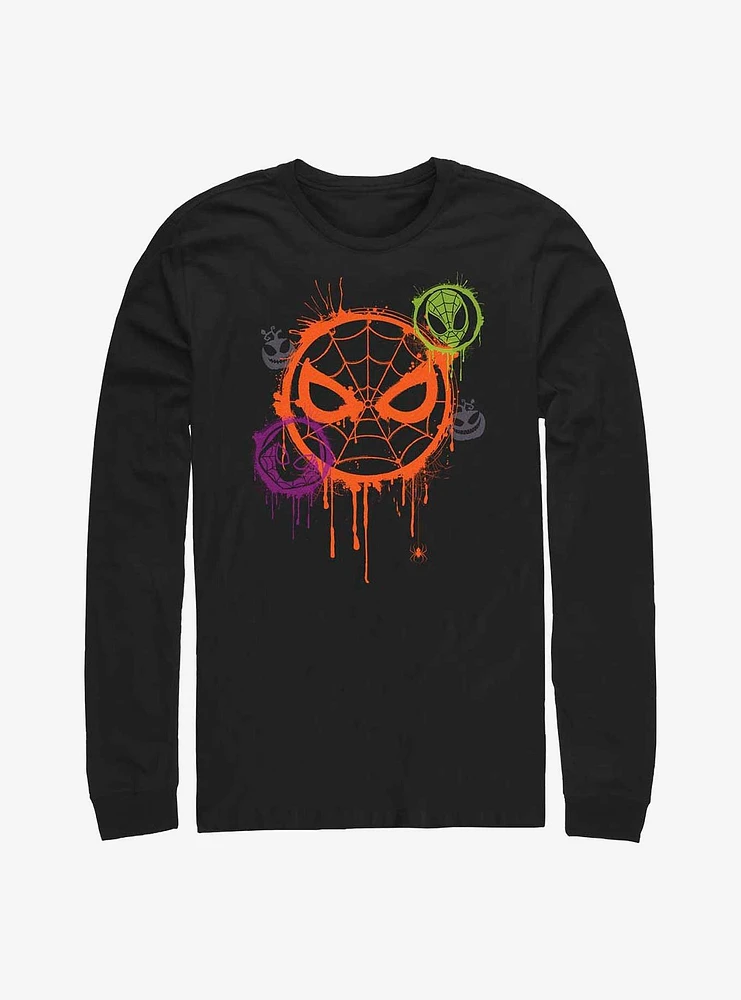 Marvel Spider-Man Spooky Stencil Long-Sleeve T-Shirt