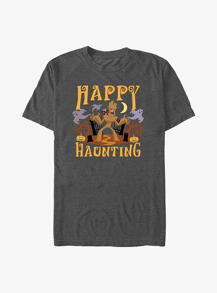 Marvel Guardians Of The Galaxy Groot & Rocket Happy Haunting T-Shirt
